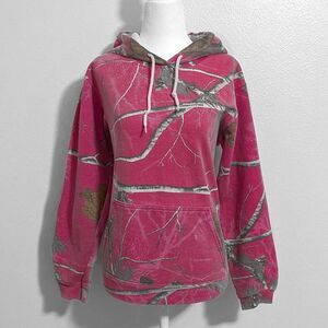 Realtree Hot Pink Y2K Oversized AOP Camo Print Hoodie | Size M
